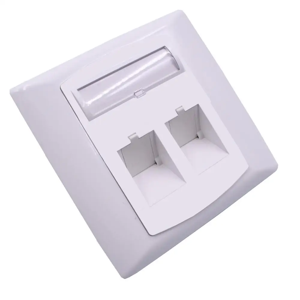 86 Type RJ45 Face Plate Wall socket cat5e cat6 2 Dual Port Face Plate