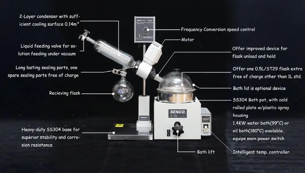 Rotary Evaporator R213B 2L SENCO (w/water bath) Competitive Price