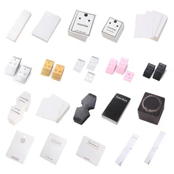 Wholesale Earring Cards Personality simple Plastic Pink/black/gold/silver Display Ear Stud Hang Holder Jewelry display tagboard