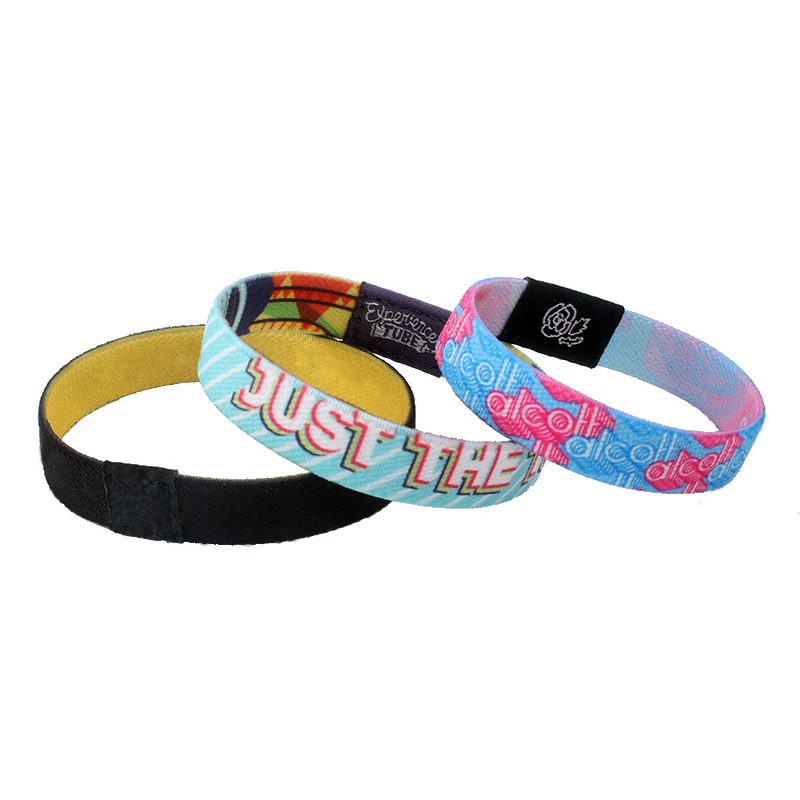 2024 Promotional Wristbands Customize Polyester Bracelet Beautiful Logo Holiday Decoration & Gift Graduation Europe Music