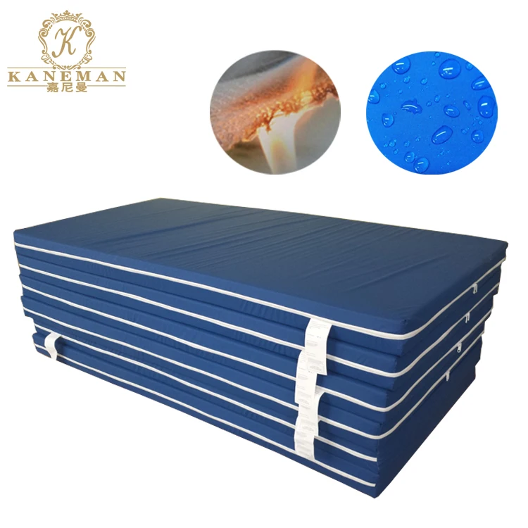High Quality Sleepwell Medical Hospital Prison Fireproof Waterproof Mattress High Density Single Memory Gel Memory Foam Mattress