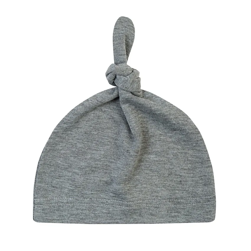 Wholesale multicolor adjustable knot soft cotton newborn baby hats