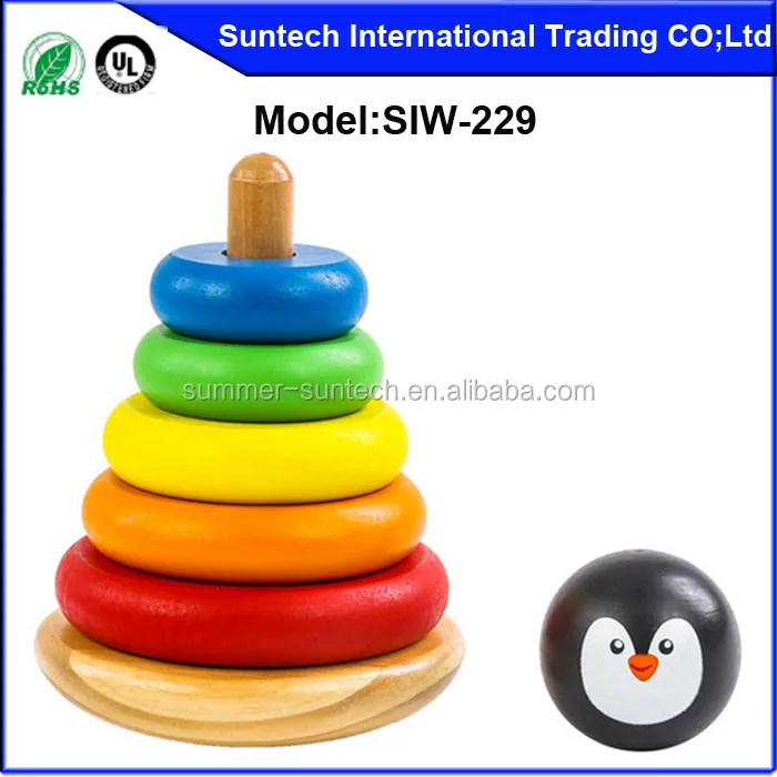 Wholesale educational Stacking Jill old fashioned wooden toys