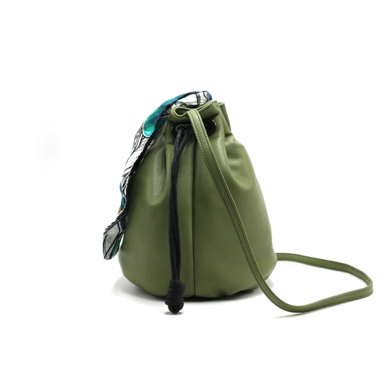 2024 fashion vintage bucket pu leather handbag Custom tote Bags women shoulder bag online shopping factory