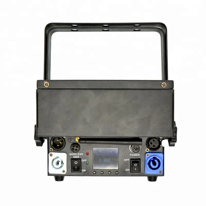 6pcs 18W rgbaw+uv 6 in1 wireless dmx battery powered led PAR CAN stage lighting