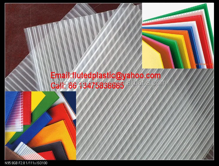 Polypropylene corrugated plastic honeycomb cardboard panels