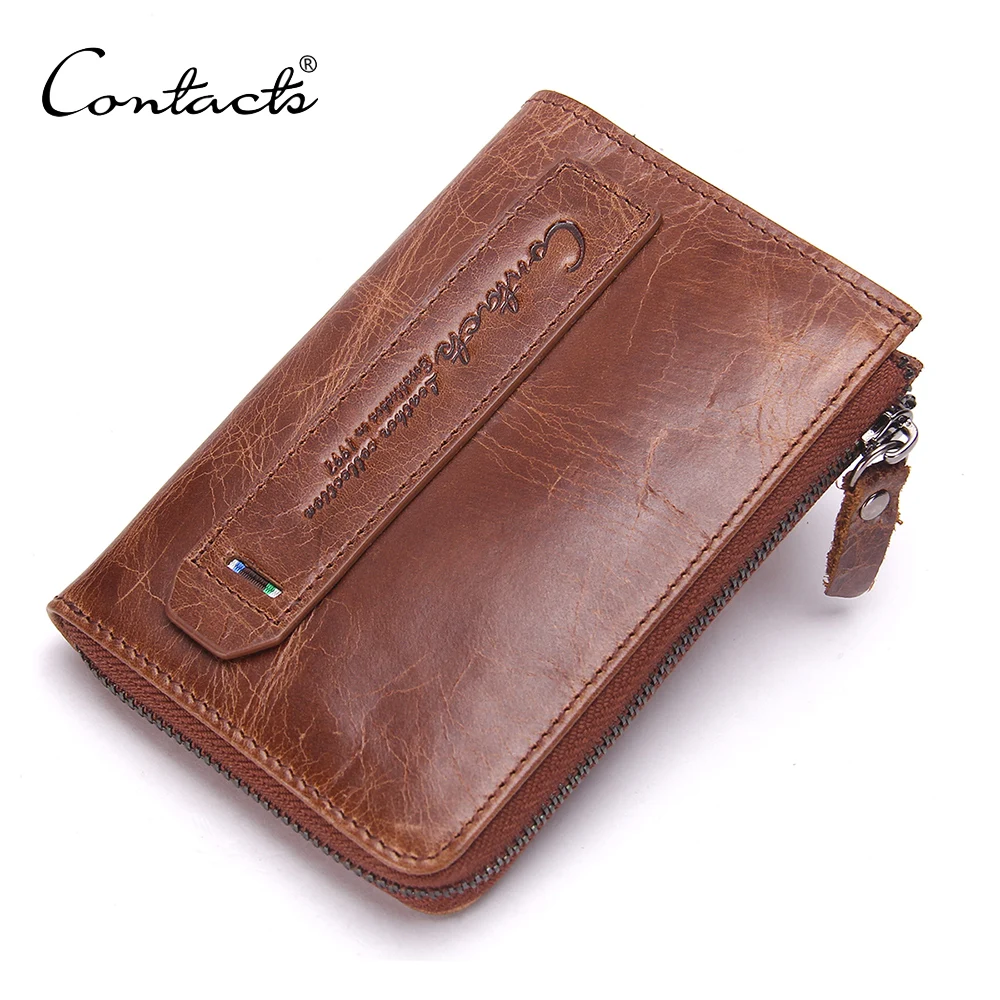 Модные туфли из натуральной кожи на молнии дизайнерские мужские держатель карты кошельки с фото случае