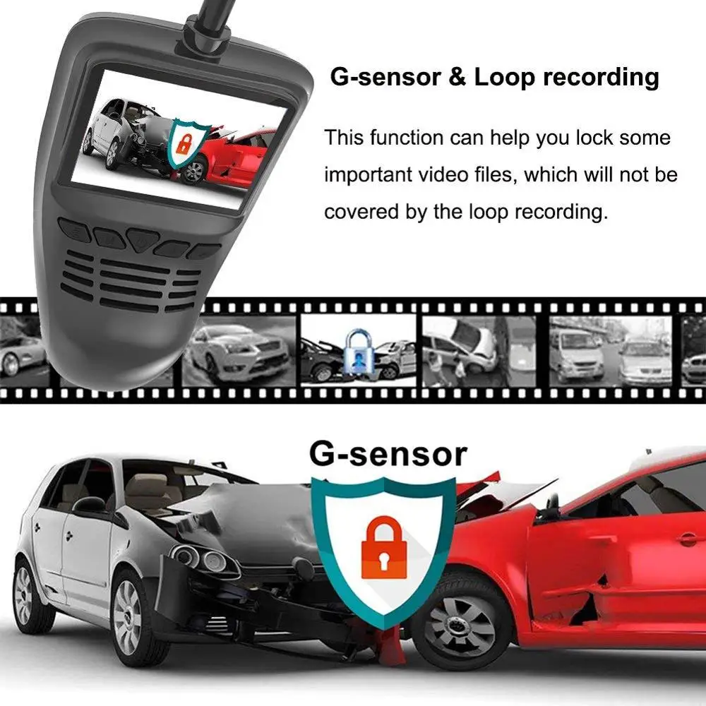  Yikoo 2 0 'LCD full 1080p hd G-сенсор циклическая запись Мини Скрытая камера dvr для