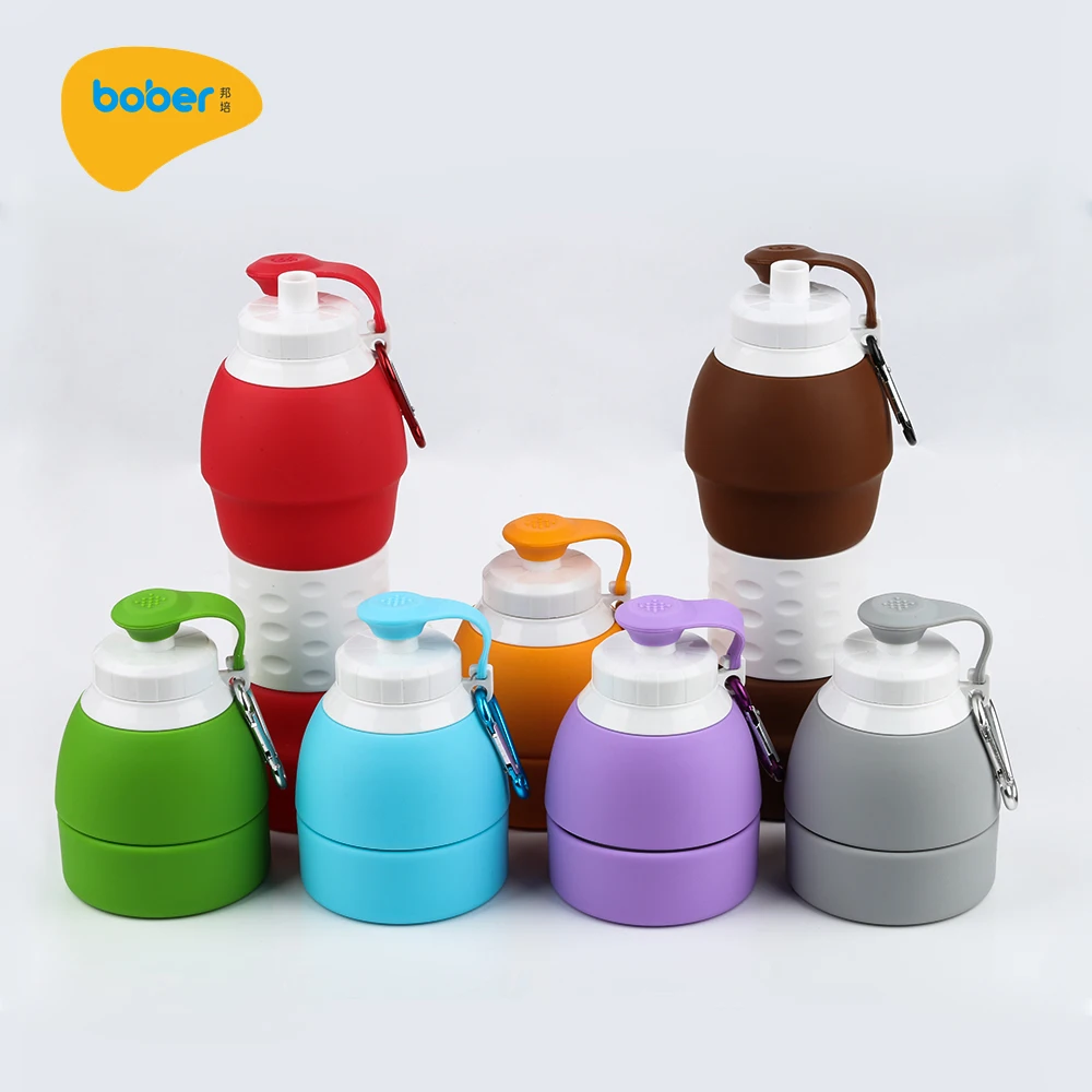 Wholesale Foldable Silicon Silicone Collapsible Water Bottle