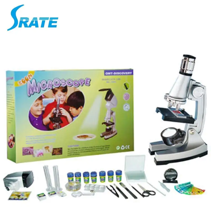 Science experiment kits school stationery set children microscope STX-1200