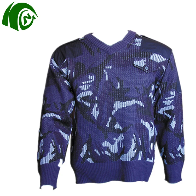 perfect quality army pullover elbow patches military sweater