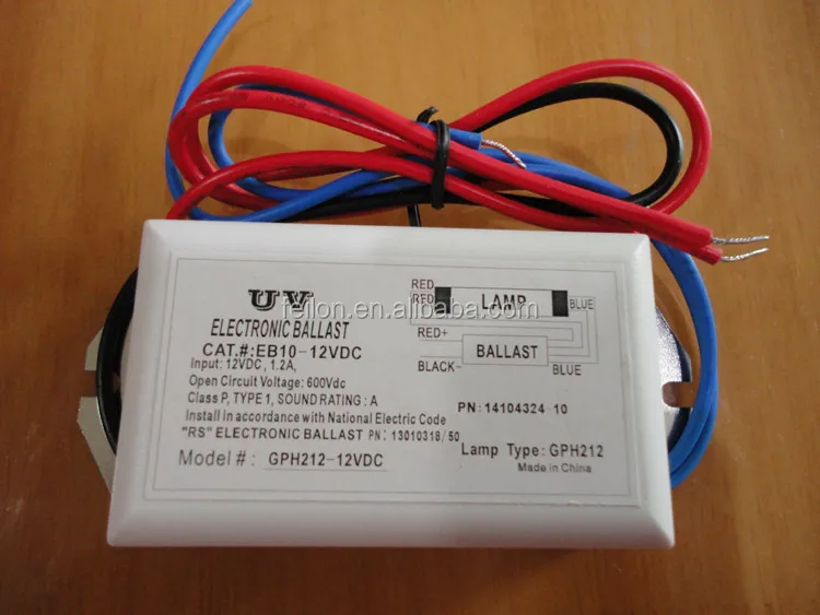 UV electronic ballast DC12V T5 UV lamp ballast 10w