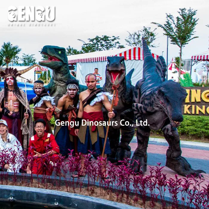 Aritificial animatronic costume dinosaur