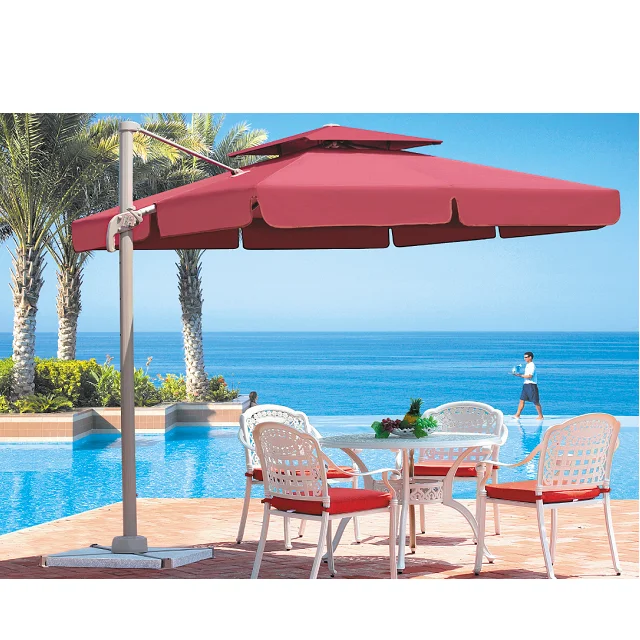 Patio Sun Rain Protect Multi-position  Roman Umbrella For Restaurant Garden
