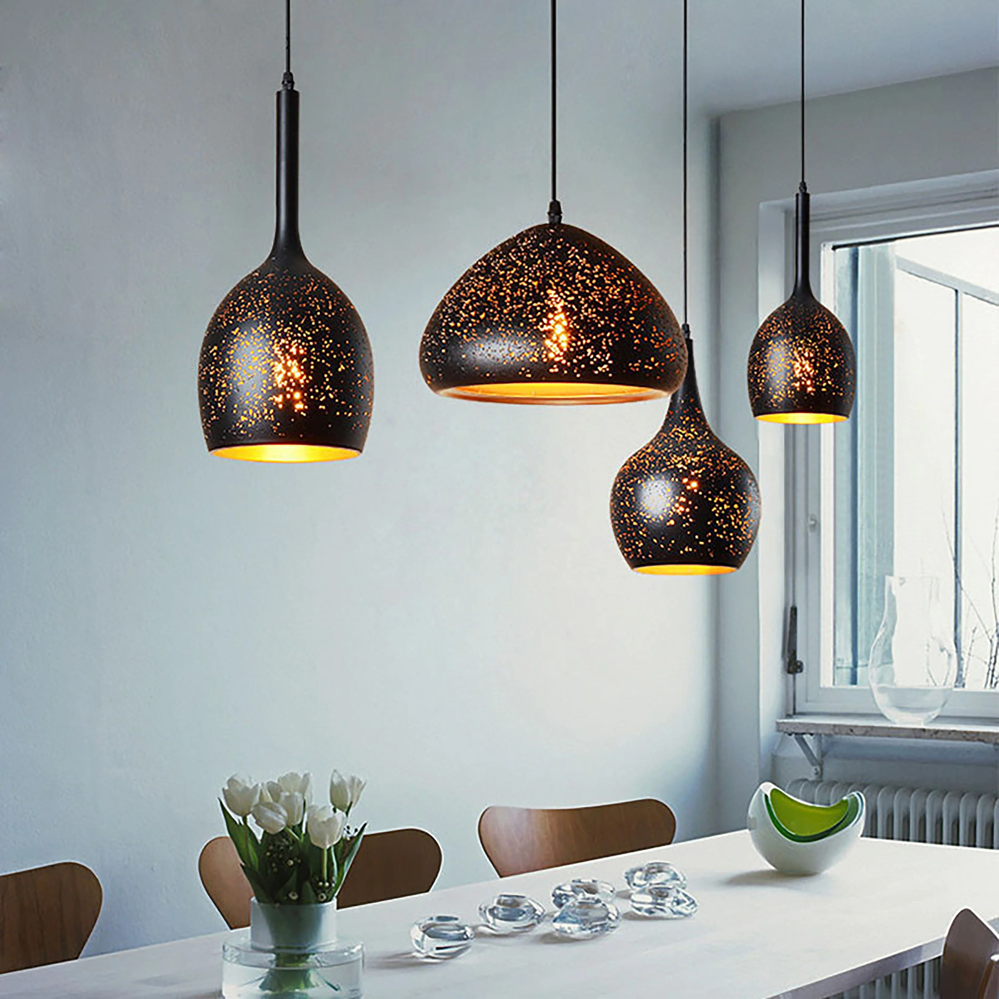 Wholesales Iron indoor Etching vertigo moroccan pendant light retro