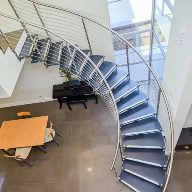 Iron staircase pictures wooden tread curved staircase stairway