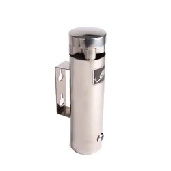 Wholesale stainless steel wall mounted cigarette ashtray, wall mounted cigarette disposal