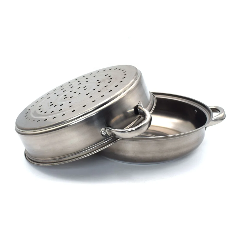 28cm 2 Tier Stainless Steel Food Steamer Pot Vegetables Cooker Cookware Glass Lid Hot Pot Cooker Tools Kitchen Accessories