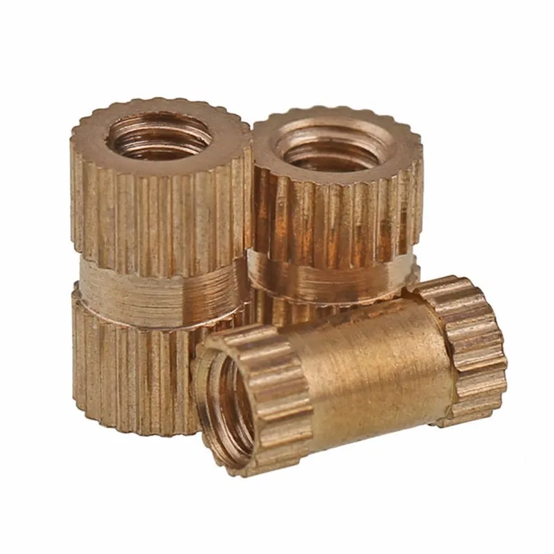 High quality round head brass knurled insert nut
