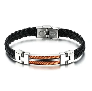 
2018 Genuine Leather Alloy Buckle Man Bracelet Accessories 