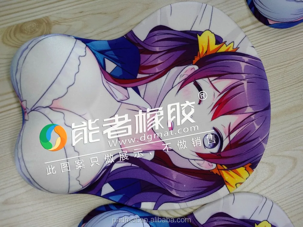Mouse pad bracelet cartoon cute chest anime beauty silicone mouse pad stereo 3D big chest hip bracelet pad