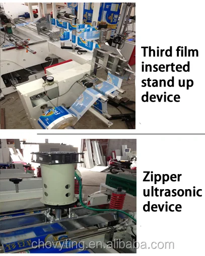 CWZD-600C+CS Laminated double line 3 sides sealing bag and double stand up pouch bag making machine