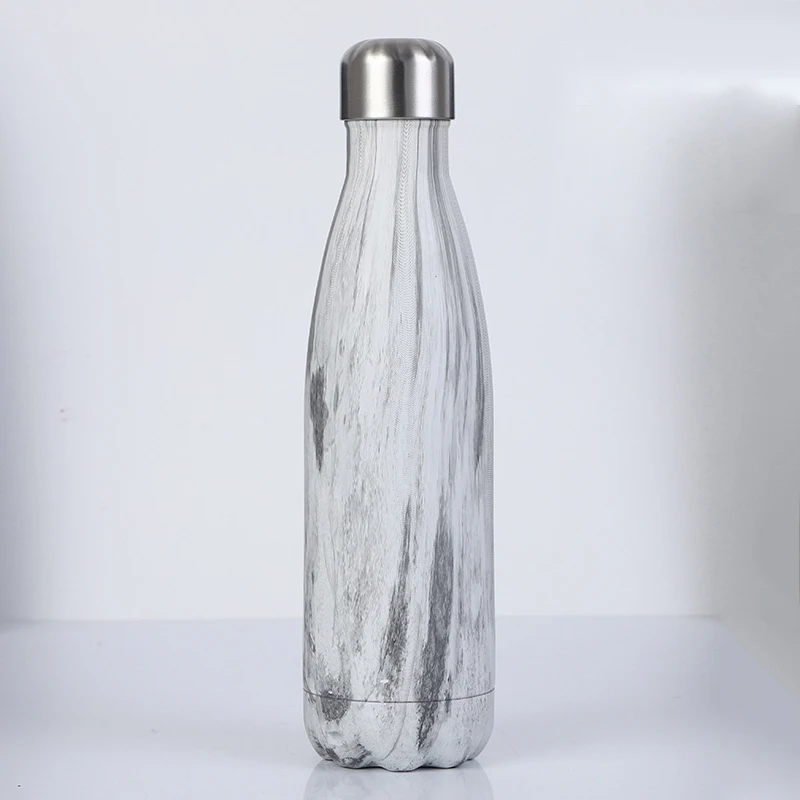 
Insulated Cola Shaped Stainless Steel Water Bottle Bamboo 