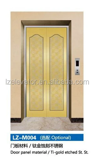 Ti-gold etched Stainless steel Elevator Landing Door