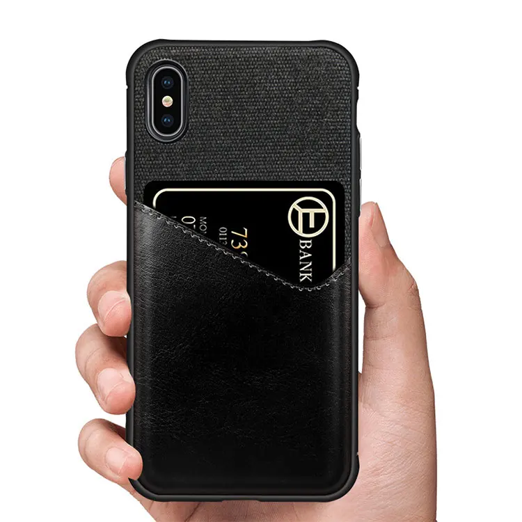 Free Shipping Leather Phone Case For iPhone X XR XS MAX 6S 7 8 Plus Credit Card Pocket Slots For Samsung S8 S9 Note 8