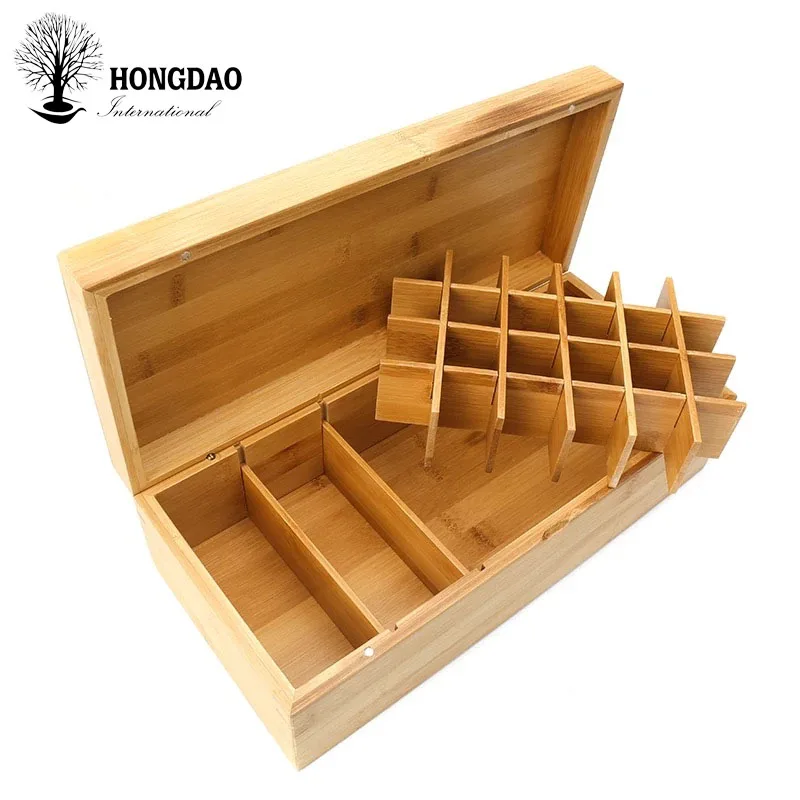 
HONGDAO fancy natural bamboo essential oil packaging wooden gift boxes wholesale 