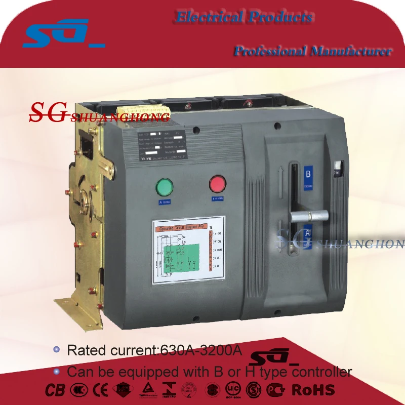 Q type auto/automatic transfer switch ATS high breaking capacity