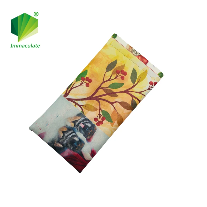 High Quality Soft PU Leather Reading Eye Safety Glasses Cell Phone Promotional Sunglasses Digital Printing Case Pouch