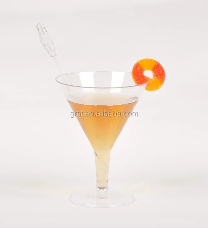 disposable ps plastic color 2oz mini cocktail glass cup crystal glassware