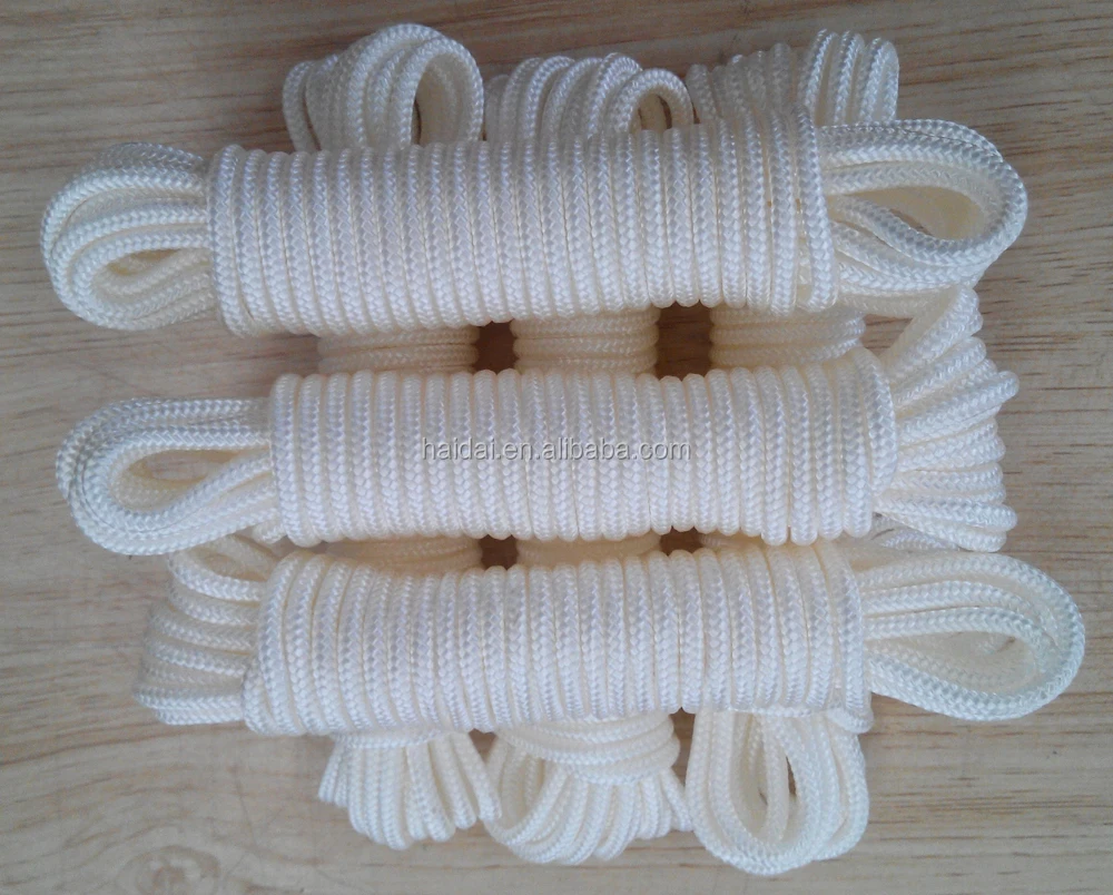 5 mm White Diamond Braid Polyester Rope Nylon rope Poly rope