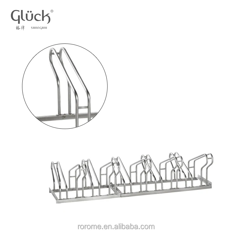 ISO 9001 certified high quality metal bicycle rear rack floor mounted double-side 10 units China factory direct supply