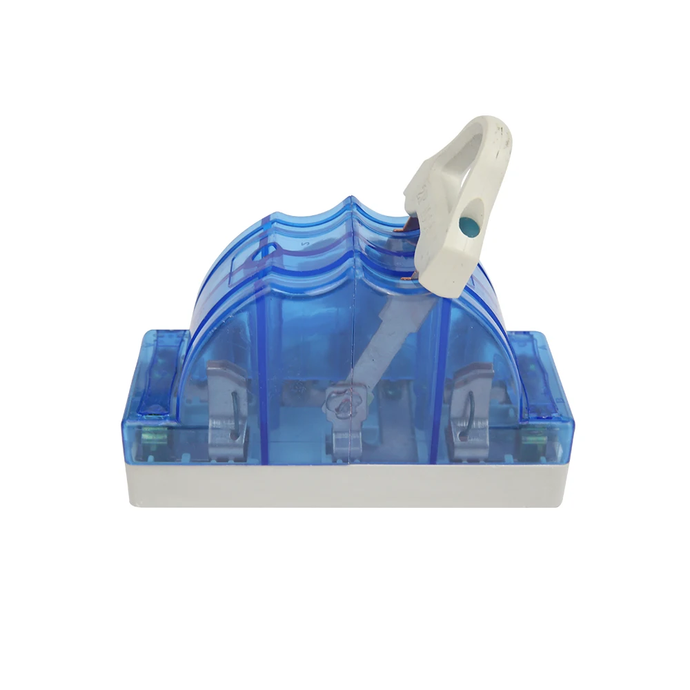 China Manufacturer BLUE Or WHITE TRANSPARENT WAVE 2P32A- 4p225A 380v  Double Pole Knife Switch Change Over knife switch