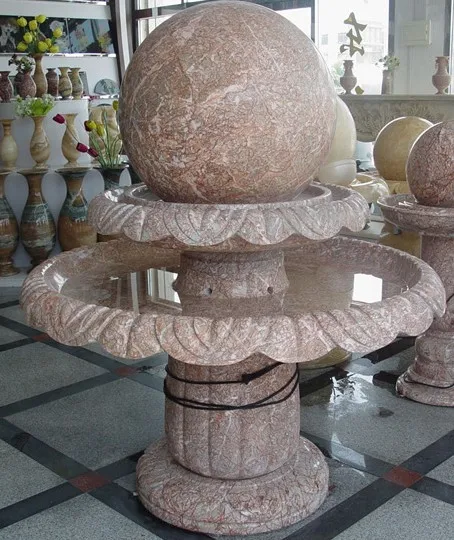 Hand Carved Rotating Granite Ball Water Fountain Granite Balls
