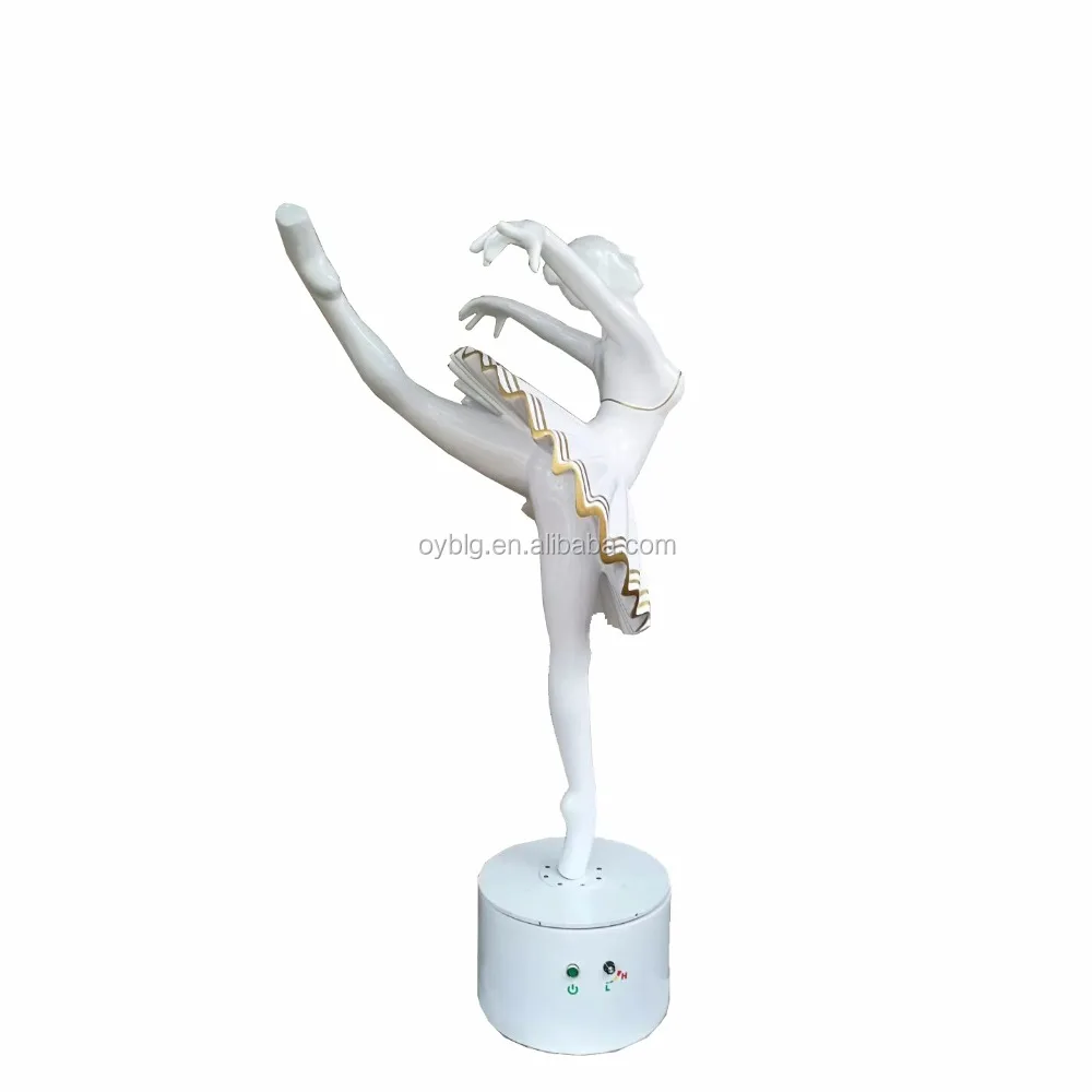hand made high quality fiberglass rotary Dancing Girl Ballerina Sculpture