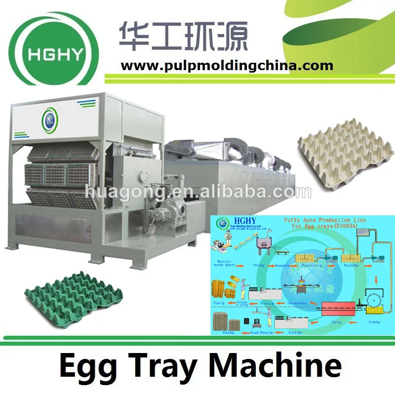 world brands hghy high efficiency automatic egg tray machine production full line of tray equipment i