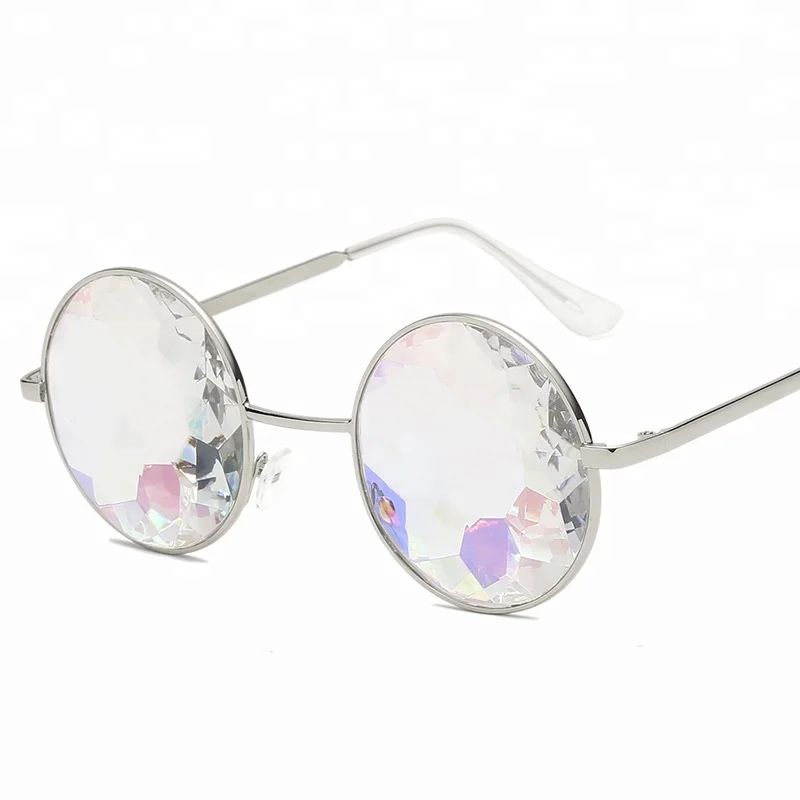 Diffracted Rainbow EDM Sunglasses Crystal Lenses Kaleidoscope Glasses Festival Eyewear