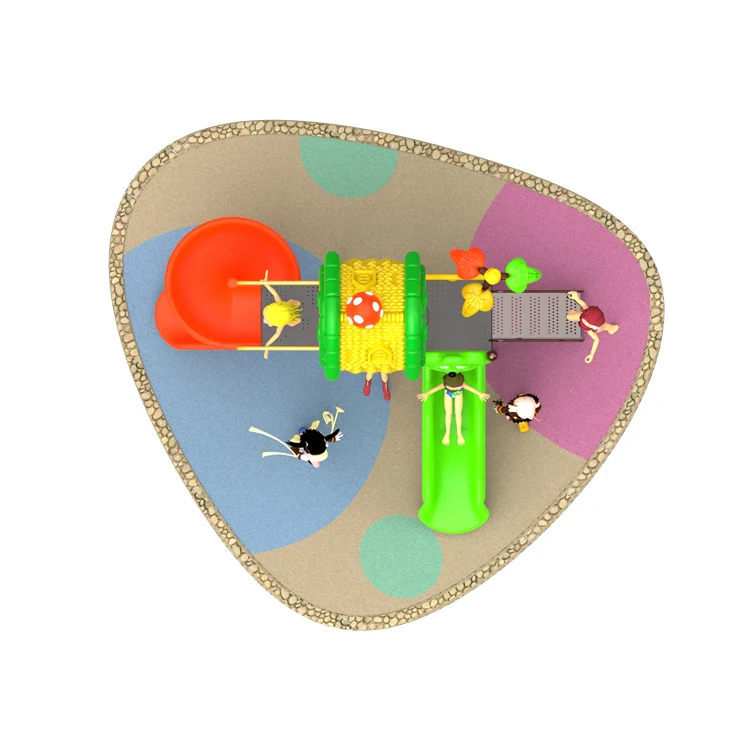 Colorful Slide Tude Amusement Park Equipment