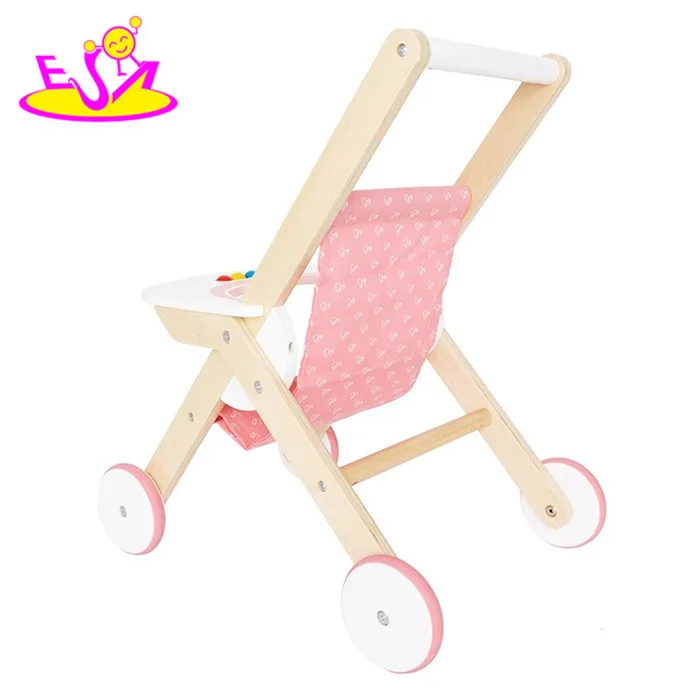 Hot selling Pretend play Wooden Doll Furniture Doll Bunk Bed with Storage Box W06B035