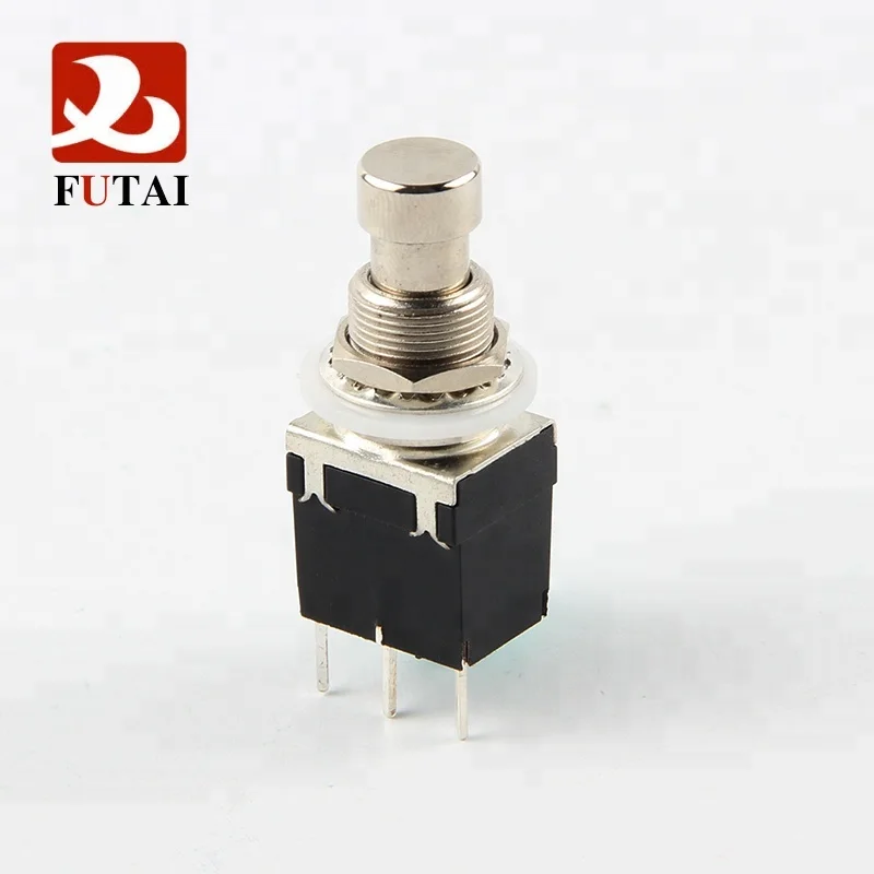 SPST Latching 3Pin PCB Push Button Switch Guitar Pedal Stomp Switch