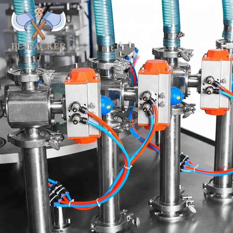 Automatic rotary type plastic capsule coffee machine cino cup filling and sealing machine with gas flush and lid