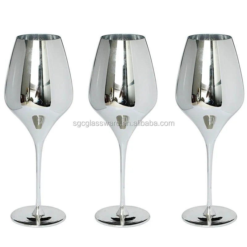 SXGC metallic silver champagne flute