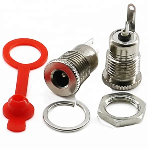 5.5x2.1mm dc power jack socket connector w waterproof cover