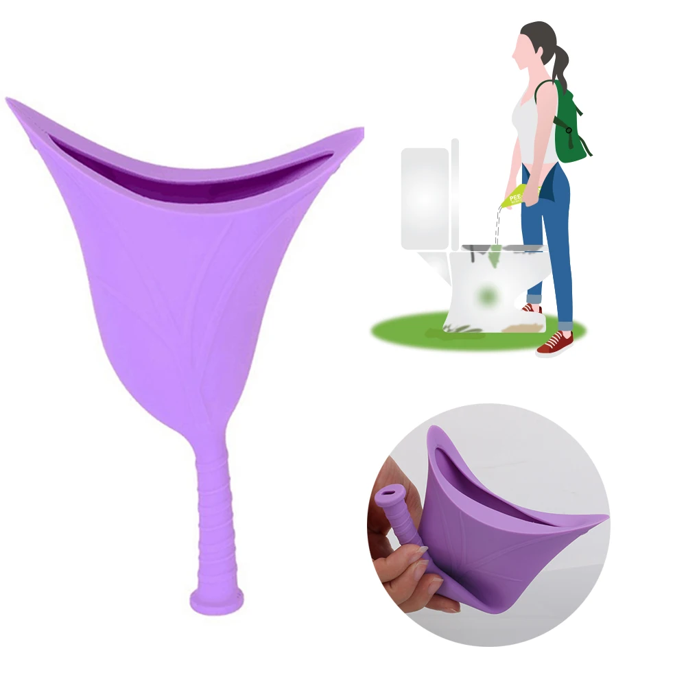 Reusable female urinal funnel 100%  silicone travel urinal