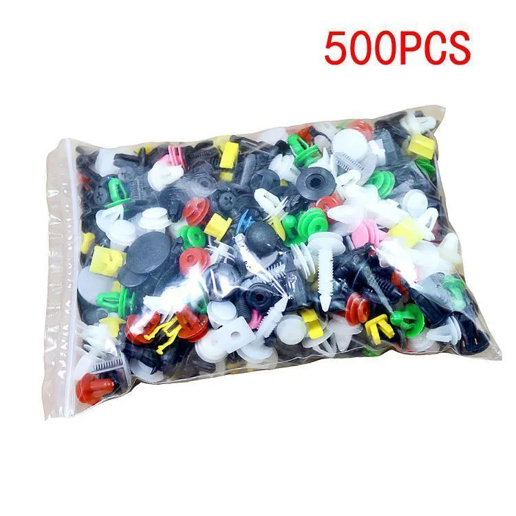 500 шт. автомобиль смешанные Универсальный обшивки двери крепежные скобы для авто бампер заклепки фиксатор пуш-ап крышки двигателя Fender застежка-молния