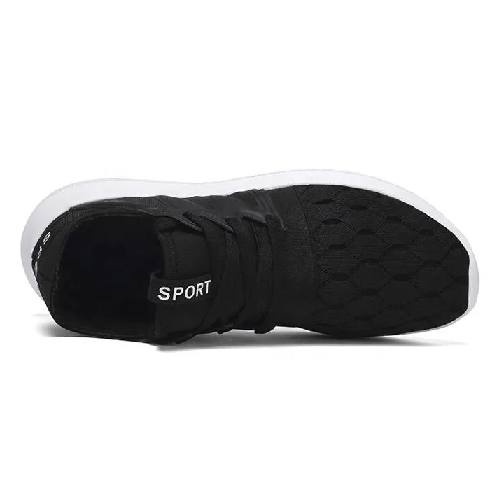 wholesale soft and durable black sport shoes sneakers for men