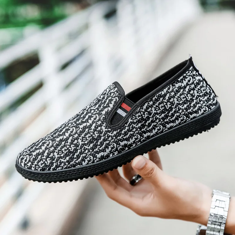 Summer breathable casual lazy canvas shoes washed cloth men shoes